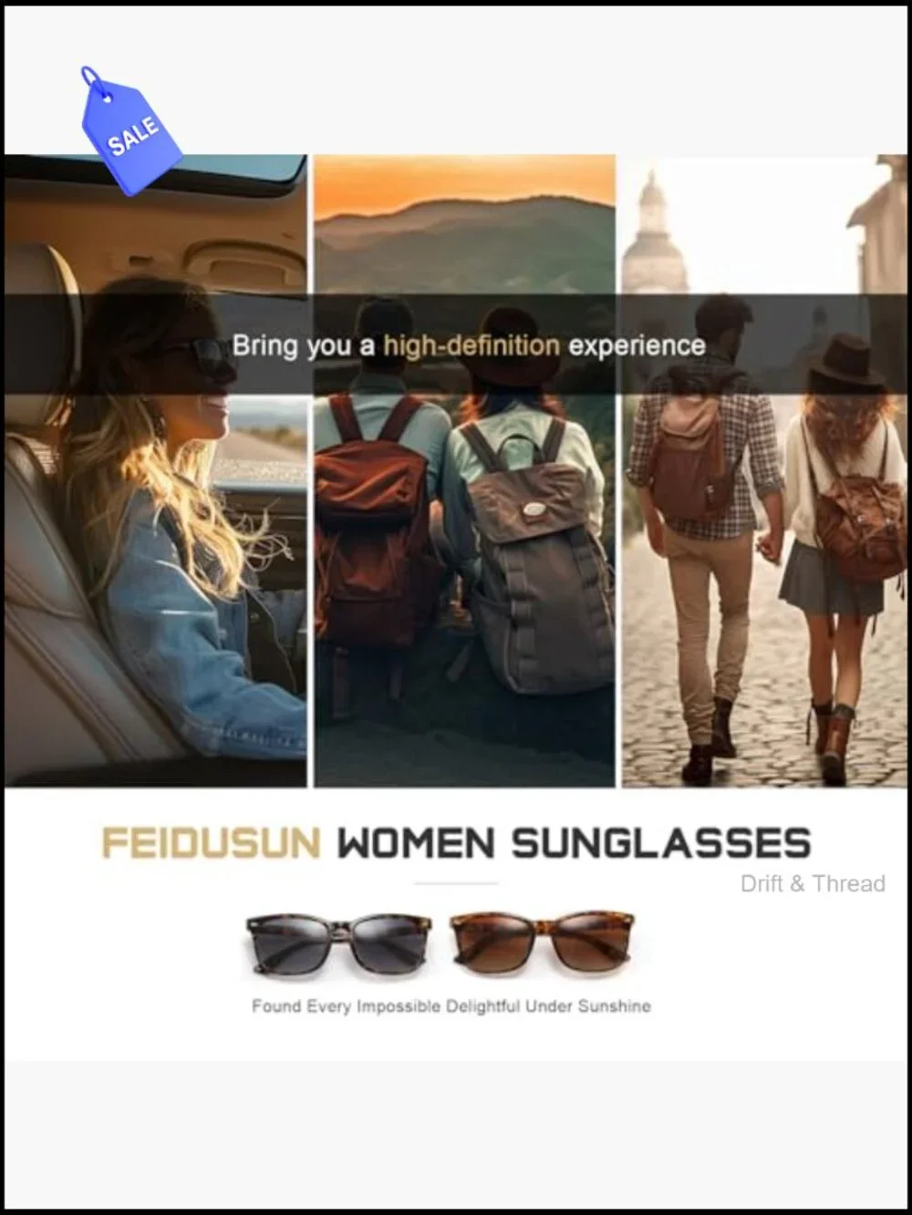 Polarized Sunglasses for Women Men Classic Trendy UV Protection